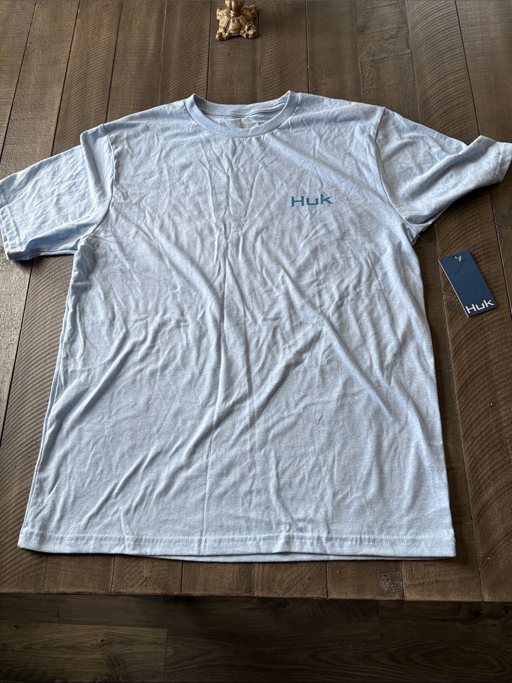 Huk Light Blue Short Sleeve Tee with Small Logo